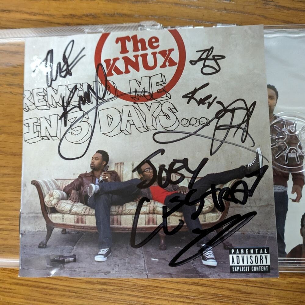 The Knux Autographed CD Insert Only